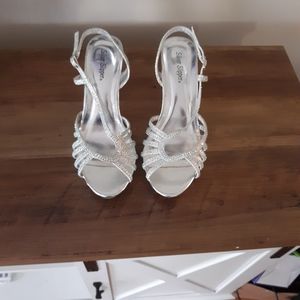 Silver Slipper Heels